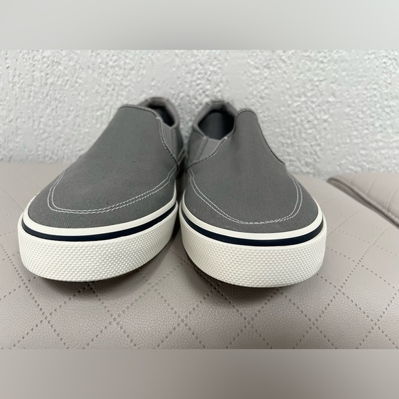 Sperry Mens, Halyard Slip-On Canvas Sw Grey 11.5 - Picture 3 of 9